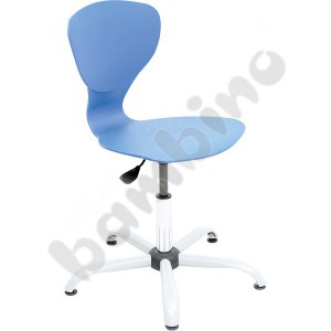 Flexi chair, swivel, with adjustable height, blue