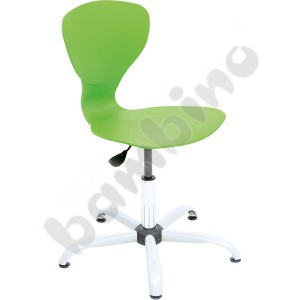 Flexi chair, swivel, with adjustable height, green