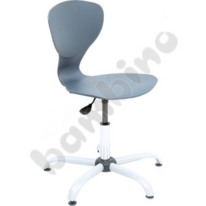 Flexi chair, swivel, with adjustable height, grey