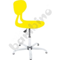 Colores chair, swivel, with adjustable height, yellow