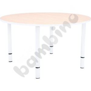 Circular Bambino table 52 cm with white edge