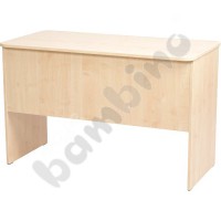 Vigo desk with rounded edges, with 3 drawers - maple