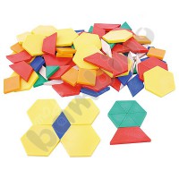 Solid plastic pattern blocks