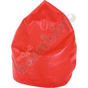 Mini bean bag pouf - red