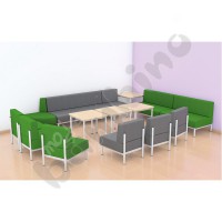 Corner external Inflamea 1 sofa - green