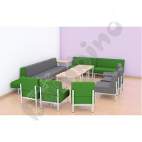 Corner external Inflamea 1 sofa - green