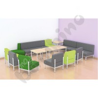 Corner external Inflamea 1 sofa - green