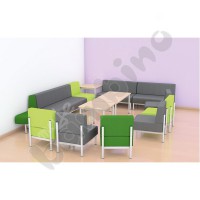 Corner external Inflamea 1 sofa - green