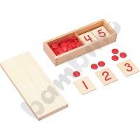 Wooden cards with numbers