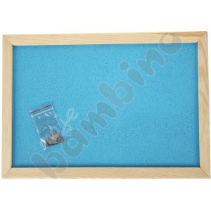 Pin board 90 x 120 cm - light blue