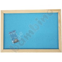 Pin board 90 x 120 cm - light blue