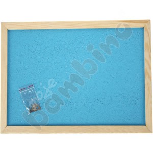 Pin board 100 x 150 cm - light blue