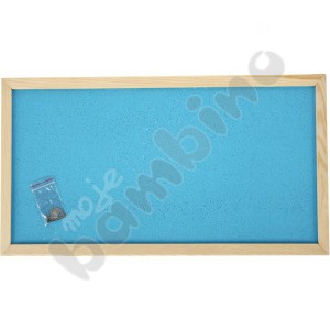 Pin board 100 x 200 cm - light blue