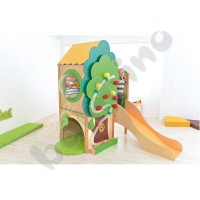 Tree house with slide