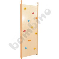 Climbing wall with stones
