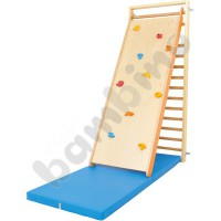 Climbing wall with stones