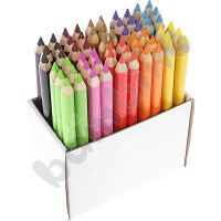 Wooden triangle crayons 60 pcs
