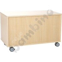 Quadro - S cabinet with 1 shelf on wheels