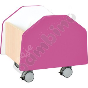 Quadro - small container on wheels - pink