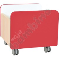 Quadro - medium container on wheels - red