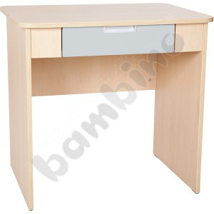 Quadro - desk with wide drawer - grey