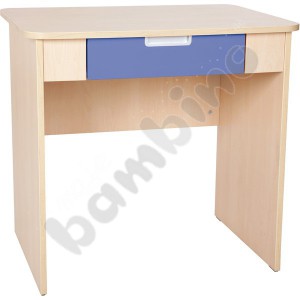 Quadro - desk with wide drawer - blue