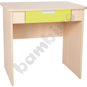 Quadro - desk with wide drawer - lime