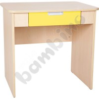 Quadro - desk with wide drawer - yellow