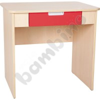 Quadro - desk with wide drawer - red
