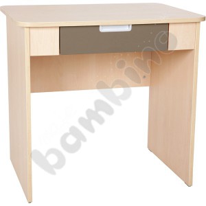 Quadro - desk with wide drawer - brown