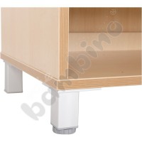 Flexi cabinets S with shelf, wide  - with legs