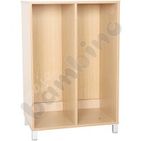L cabinets for plastic containers - 2 rows - with legs