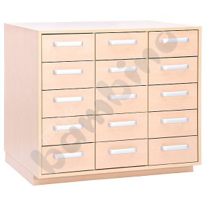 Changing table with 15 drawers, for the set