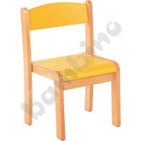 Philip chair yellow with felt pads size 1