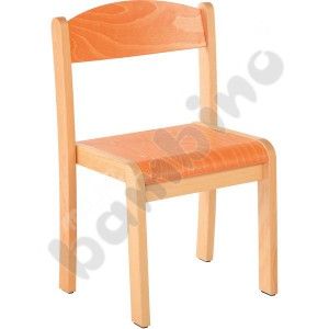 Philip chair orange with felt pads size 4