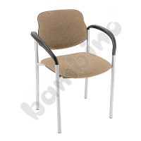 Conference chair STYL Arm, beige - brown