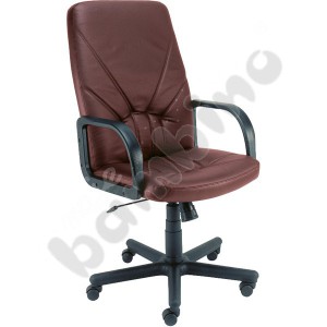 MANAGER swivel armchair, black - brown