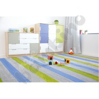 Carpet with stripes 3 x 4 m