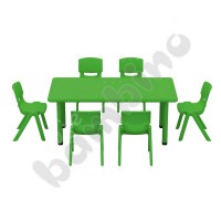 Dumi rectangle table green