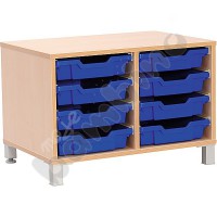 S cabinet for plastic containers with legs