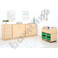 Level raiser for cabinet for plastic containers - organiser 4