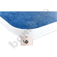 Quiet tabletop Plus, rectangular, 80 x 160 - blue