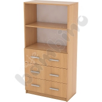 Cabinet with 3 drawers and 1 shelf beech
