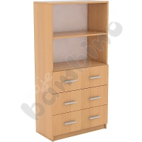 Cabinet with 3 drawers and 1 shelf beech