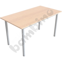 Straight table in a beech tone