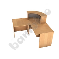 Corner reception desk - beech