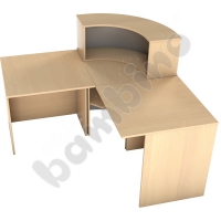 Corner reception desk - maple