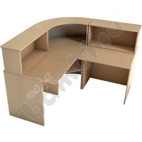 Level raiser for corner reception desk - maple