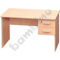 Vigo desk with 2 drawers - beech