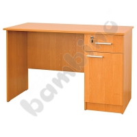 Vigo desk with cabinet and drawer - beech